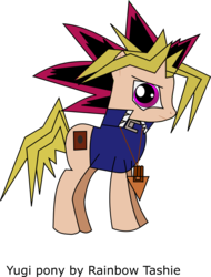 Size: 703x926 | Tagged: safe, artist:siriusdusk, earth pony, pony, male, ponified, yami yugi, yu-gi-oh!