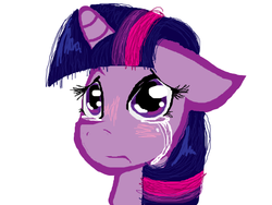 Size: 520x390 | Tagged: safe, artist:thresha8, twilight sparkle, g4, crying, doodle or die, female, solo