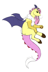 Size: 853x1280 | Tagged: safe, artist:chioro, oc, oc only, oc:harmony, draconequus, hybrid, interspecies offspring, offspring, parent:discord, parent:fluttershy, parents:discoshy, solo