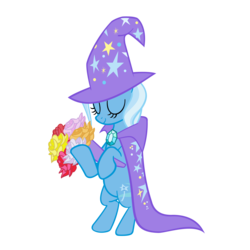 Size: 3000x3000 | Tagged: safe, artist:angel-the-bunny, trixie, pony, unicorn, g4, bipedal, eyes closed, female, high res, mare, simple background, solo, transparent background, vector
