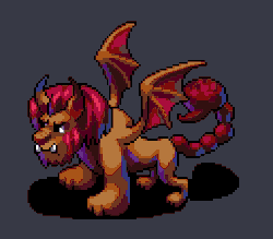 Size: 384x336 | Tagged: safe, artist:pix3m, manticore, gif, non-animated gif, pixel art, solo, sprite