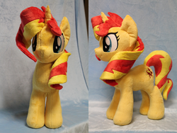 Size: 3008x2256 | Tagged: safe, artist:whitedove-creations, sunset shimmer, pony, unicorn, g4, high res, irl, photo, plushie, solo