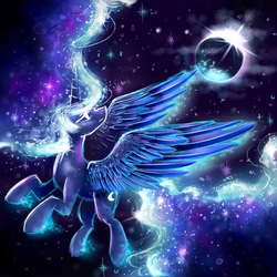 Size: 4000x4000 | Tagged: safe, artist:mapony240, princess luna, g4, absurd resolution, eclipse, female, moon, solar eclipse, solo