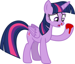 Size: 3556x3050 | Tagged: safe, artist:porygon2z, twilight sparkle, alicorn, pony, g4, blood, female, high res, mare, nosebleed, simple background, solo, transparent background, twilight sparkle (alicorn), vector