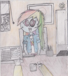 Size: 842x949 | Tagged: safe, artist:juliebf3, rainbow dash, equestria girls, g4, traditional art