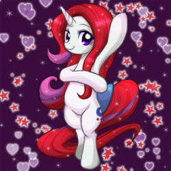 Size: 600x600 | Tagged: safe, artist:jurisalis, moondancer (g1), pony, g1, g4, alternate hairstyle, bipedal, cute, female, g1 to g4, generation leap, looking at you, solo