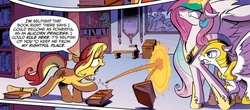 Size: 909x401 | Tagged: safe, artist:andypriceart, idw, princess celestia, sunset shimmer, pony, unicorn, g4, spoiler:annual2013, comic