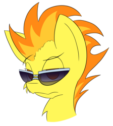 Size: 2865x3192 | Tagged: safe, artist:whazzam95, spitfire, pony, g4, female, high res, portrait, solo, sunglasses