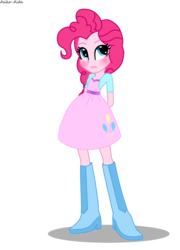 Size: 3639x5061 | Tagged: safe, artist:asika-aida, pinkie pie, equestria girls, g4, alternate clothes, blushing, female, solo