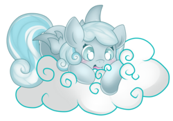Size: 1240x869 | Tagged: safe, artist:starlightlore, oc, oc only, oc:snowdrop, pegasus, pony, cloud, cute, heart eyes, simple background, snowbetes, solo, transparent background, wingding eyes