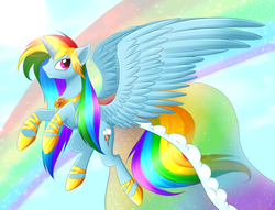 Size: 5500x4202 | Tagged: safe, artist:scarlet-spectrum, rainbow dash, alicorn, pony, g4, absurd resolution, alicornified, element of loyalty, female, race swap, rainbowcorn, solo