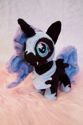 Size: 3264x4912 | Tagged: safe, artist:fafatacle, nightmare moon, g4, absurd resolution, chibi, cute, female, filly, irl, moonabetes, nightmare woon, photo, plushie, solo