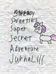 Size: 600x783 | Tagged: safe, artist:fonypan, artist:sweetie belle, sweetie belle, g4, lined paper, quality, stylistic suck, sweetie's jurnal, tumblr