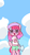 Size: 640x1136 | Tagged: safe, artist:momo, pinkie pie, earth pony, pony, semi-anthro, g4, bipedal, clothes, cloud, cloudy, cute, diapinkes, donut, ear piercing, earring, female, food, jewelry, open mouth, piercing, shorts, smiling, solo, sunglasses