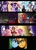 Size: 1960x2738 | Tagged: safe, artist:ss2sonic, applejack, discord, fancypants, fleur-de-lis, fluttershy, gilda, pinkie pie, rainbow dash, rarity, spike, twilight sparkle, oc, dragon, earth pony, griffon, pegasus, unicorn, anthro, g4, bag, blushing, bowtie, clothes, crossdressing, crying, dress, eyes closed, female, heart, male, mane seven, mane six, melancholy of haruhi suzumiya, older, older spike, open mouth, parody, scarf, ship:fancyfleur, ship:sparity, shipping, smiling, stare down, straight, surprised, the melancholy of haruhi-chan suzumiya, why discord why