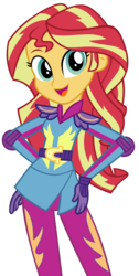 Size: 2520x5000 | Tagged: safe, artist:pinkiespartygirl, sunset shimmer, equestria girls, g4, my little pony equestria girls: friendship games, female, hand on hip, looking at you, simple background, solo, transparent background, vector, wondercolts