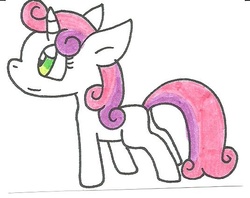 Size: 535x424 | Tagged: safe, artist:cmara, sweetie belle, g4, cute, diasweetes, female, solo, traditional art