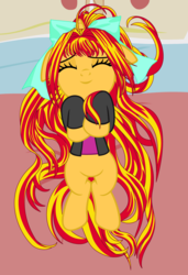 Size: 3840x5600 | Tagged: safe, artist:beavernator, sunset shimmer, pony, unicorn, equestria girls, g4, beavernator is trying to murder us, best pony, clothes, cute, daaaaaaaaaaaw, equestria girls outfit, equestria girls ponified, female, filly, floppy ears, hnnng, imminent belly rub, on back, ponified, shimmerbetes, solo, sweet dreams fuel, weapons-grade cute