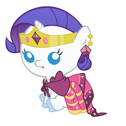 Size: 1200x1200 | Tagged: safe, artist:beavernator, rarity, pony, g4, babity, baby, baby pony, beavernator is trying to murder us, clothes, cute, dress, female, filly, foal, gala, solo, tiara