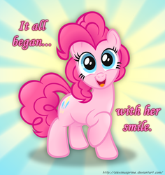 Size: 1024x1086 | Tagged: safe, artist:aleximusprime, pinkie pie, g4, female, smiling, solo