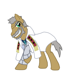 Size: 1000x1000 | Tagged: safe, artist:moheart7, pony, clothes, lab coat, monkey d. garp, one piece, ponified, simple background, solo, transparent background