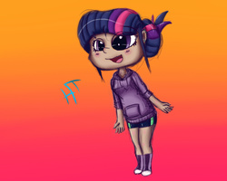 Size: 1280x1024 | Tagged: safe, artist:hansboyardee, twilight sparkle, human, g4, chibi, converse, female, humanized, solo