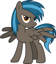 Size: 7103x8192 | Tagged: safe, artist:djdavid98, oc, oc only, oc:going lucky, pony, absurd resolution, heterochromia, simple background, solo, spread wings, transparent background, vector