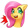 Size: 100x100 | Tagged: safe, artist:pohwaran, fluttershy, g4, female, icon, picture for breezies, simple background, solo, surprised, transparent background