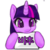 Size: 100x100 | Tagged: safe, artist:pohwaran, twilight sparkle, g4, downvote, female, icon, korean, picture for breezies, simple background, solo, translated in the description, transparent background