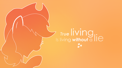 Size: 1920x1080 | Tagged: safe, artist:dj-applej-sound, artist:filpapersoul, applejack, g4, cutie mark, quote, smiling, vector, wallpaper