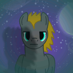 Size: 360x360 | Tagged: safe, artist:platinumdrop, oc, oc only, oc:platinumdrop, pegasus, pony, animated, male, moon, night, reflection, shadow, solo, stallion, water