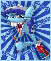 Size: 1024x1229 | Tagged: safe, artist:neoncel, minuette, pony, g4, brushie, faic, female, solo, teeth, toothbrush, toothpaste, wtf