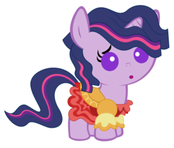 Size: 2600x2200 | Tagged: safe, artist:beavernator, twilight sparkle, g4, my little pony: friendship is magic, the ticket master, alternate hairstyle, babylight sparkle, beavernator is trying to murder us, clothes, cute, dress, female, filly, filly twilight sparkle, solo, too poofy, twiabetes, younger