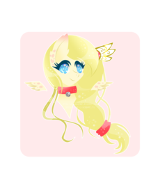 Size: 1024x1178 | Tagged: safe, artist:halcyondrop, oc, oc only, oc:cherry syrup, pegasus, pony, collar, hair tie, necklace, pet tag, solo