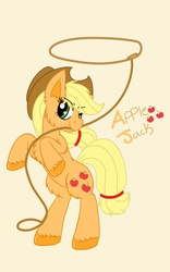 Size: 800x1280 | Tagged: safe, artist:php62, applejack, earth pony, pony, g4, chest fluff, female, fluffy, lasso, solo