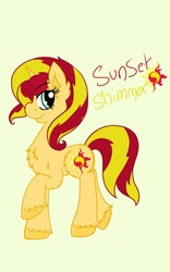 Size: 800x1280 | Tagged: safe, artist:php62, sunset shimmer, pony, unicorn, g4, chest fluff, female, fluffy, mare, solo