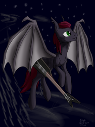 Size: 1200x1600 | Tagged: safe, artist:clot, oc, oc only, bat pony, pony, cloud, cloudy, electric guitar, forest, guitar, musical instrument, night, solo, stars
