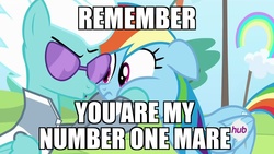 Size: 1920x1080 | Tagged: safe, edit, edited screencap, screencap, fleetfoot, rainbow dash, g4, rainbow falls, batman, image macro, meme, the joker, warmup suit