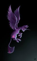 Size: 1280x2095 | Tagged: safe, artist:shiropoint, twilight sparkle, alicorn, classical unicorn, pony, g4, female, horn, leonine tail, mare, solo, twilight sparkle (alicorn)