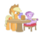 Size: 1138x900 | Tagged: safe, artist:carnifex, edit, applejack, oc, oc:lavender, dracony, hybrid, g4, cute, face swap, floppy ears, interspecies offspring, jackabetes, mouth hold, ocbetes, offspring, pancakes, parent:rarity, parent:spike, parents:sparity, simple background, transparent background