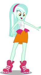 Size: 3000x5451 | Tagged: safe, artist:irisiter, lyra heartstrings, equestria girls, g4, life is a runway, alternate hairstyle, clothes, dress, female, high heels, open mouth, simple background, smiling, solo, transparent background, vector