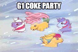 Size: 540x360 | Tagged: safe, posey, powder, skydancer, sparkler (g1), g1, animated, blizzard, cocaine, cocaine is a hell of a drug, coke, drugs, female, image macro, meme, snow, snowfall, soda, winter