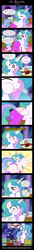 Size: 1024x7630 | Tagged: useless source url, safe, artist:aleximusprime, princess celestia, princess luna, comic:too much cake, g4, blushing, both cutie marks, butt, cake, cakelestia, clothes, comic, cute, cutelestia, implied equestria girls, implied twilight sparkle, jeans, plot, ripped pants, sheepish grin, sunbutt, this will end in tears and/or a journey to the moon, thumbnail is a stick, torn clothes, trollight sparkle, wardrobe malfunction, we don't normally wear clothes, weight gain