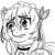 Size: 500x500 | Tagged: artist needed, safe, pony, anime, chaika, female, monochrome, ponified, solo