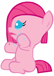 Size: 2500x3500 | Tagged: safe, artist:beavernator, pinkie pie, earth pony, pony, g4, baby, baby pie, baby pony, beavernator is trying to murder us, bee sting, crying, cute, cuteamena, diapinkes, female, filly, foal, pinkamena diane pie, sad, simple background, solo, vector, white background