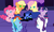 Size: 4000x2400 | Tagged: safe, artist:beavernator, applejack, fluttershy, nightmare moon, pinkie pie, rainbow dash, rarity, twilight sparkle, alicorn, earth pony, pegasus, pony, unicorn, g4, :d, :o, all glory to the beaver grenadier, babity, baby, baby dash, baby pie, baby pony, babyjack, babylight sparkle, babyshy, beavernator is trying to murder us, cute, diaper, eating, filly, foal, frown, moonabetes, moony, nightmare woon, nom, open mouth, prone, sad, smiling, unicorn twilight