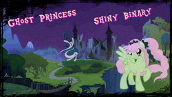 Size: 1280x720 | Tagged: safe, artist:stroina, oc, oc only, oc:ghost princess shiny binary, ghost, pegasus, pony, solo, wat