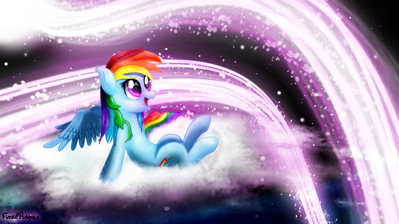 962539 Safe Artist Finalaspex Rainbow Dash G4 Cloud Cloudy