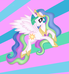 Size: 660x704 | Tagged: safe, artist:magdalenafiresparkle, princess celestia, g4, female, solo