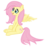 Size: 760x720 | Tagged: safe, artist:finalaspex, fluttershy, pegasus, pony, g4, female, simple background, sitting, smiling, solo, transparent background, underhoof, vector